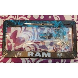 NEW‎ Dodge Ram 2pk Metal License Plate Frames with Mounting Hardware
